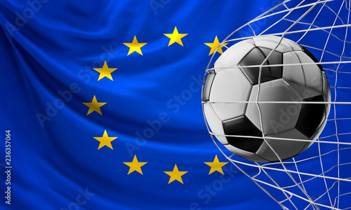 soccer ball in net. soccer ...