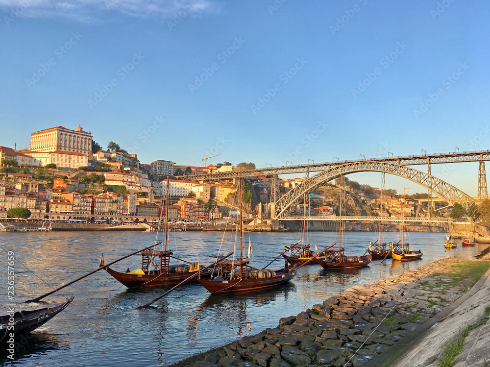 Obraz premium View to the famous Dom Luís I Bridge in Oporto