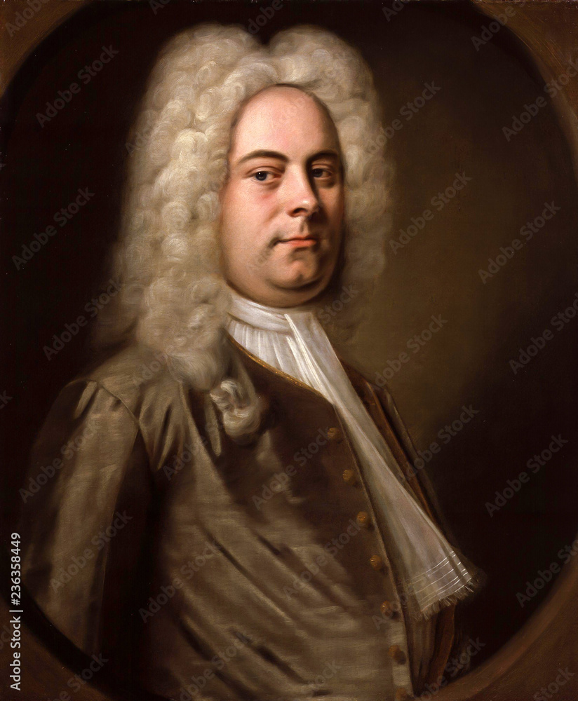 Portrait of Georg Friedrich Handel - obrazy, fototapety, plakaty 