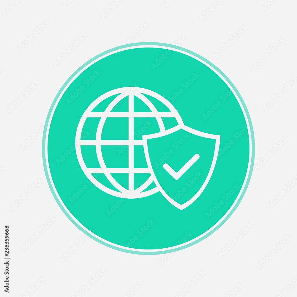 Internet security vector icon sign symbol Internet security vector icon sign symbol