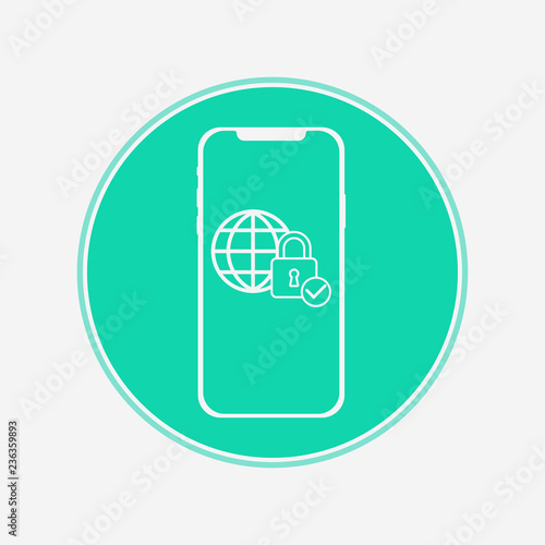 Internet security vector icon sign symbol