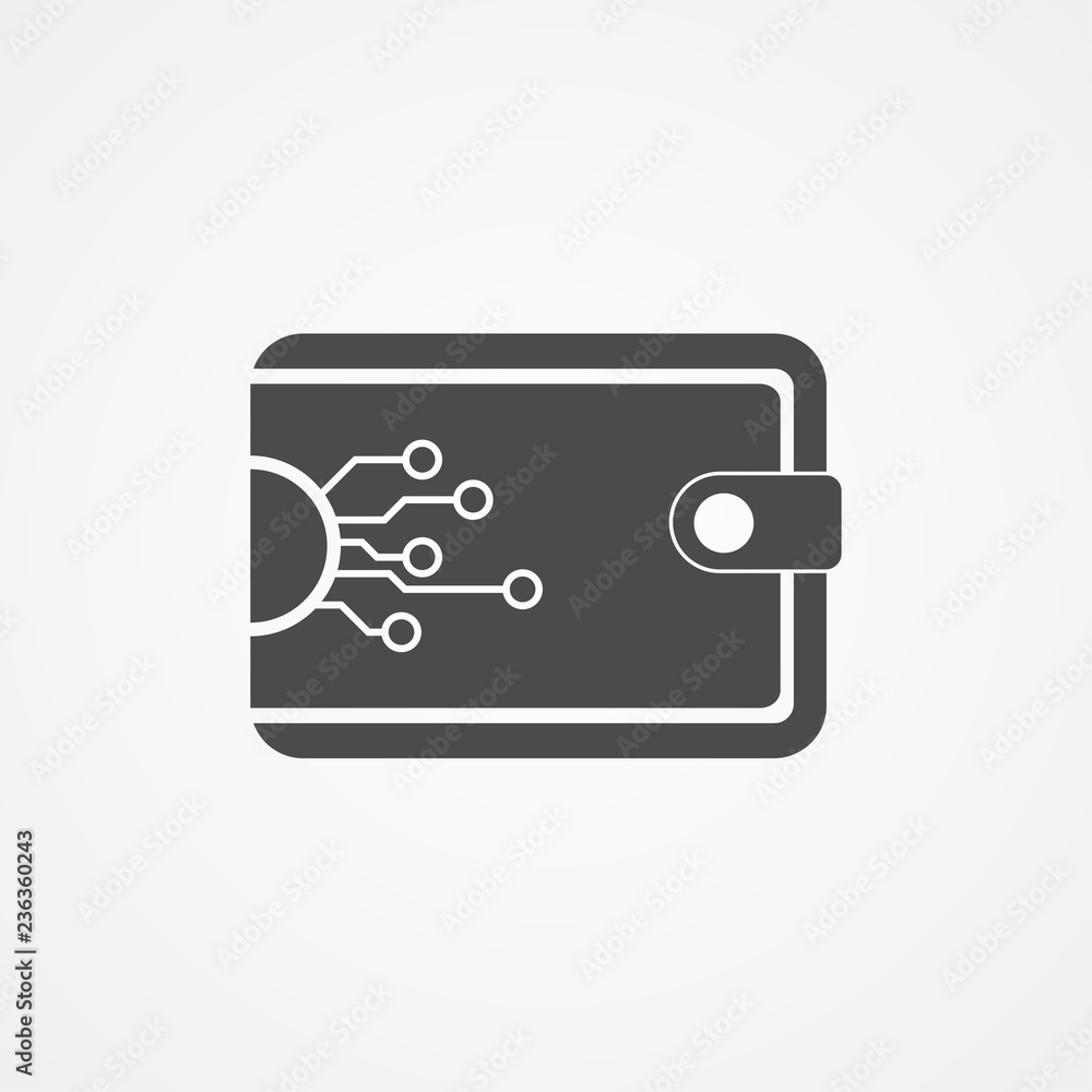 Digital wallet vector icon sign symbol Digital wallet vector icon sign symbol