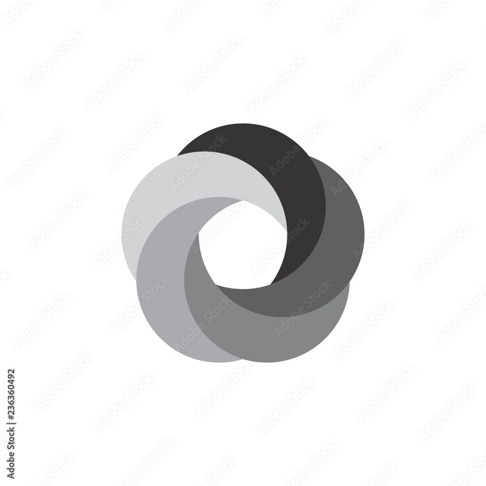 3D sweirl rounded logo design 3D sweirl rounded logo design