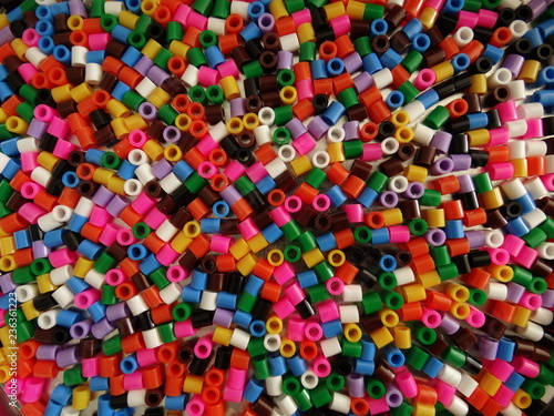Colorful Plastic Beads Background
