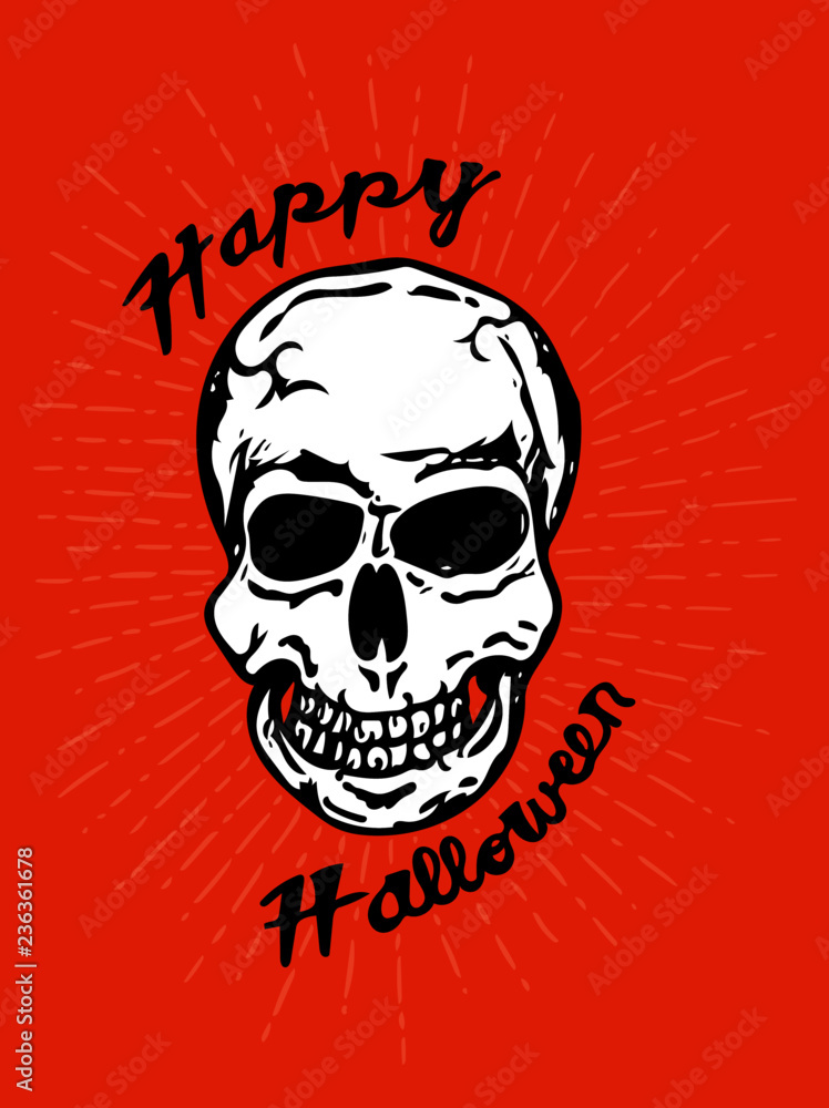 Halloween Skull Illustration Halloween Skull Illustration