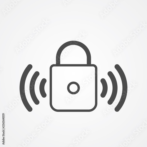 Smart lock vector icon sign symbol
