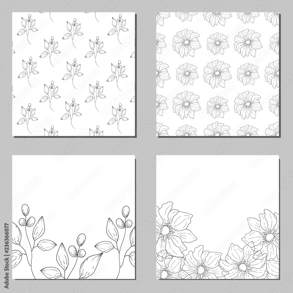 Collection of vector template label, visit cards, square greeting cards and banners with home plants, wild flowers and herbs.Business set of design templates Layout, mockup design for cosmetics. Collection of vector template label, visit cards, square greeting cards and banners with home plants, wild flowers and herbs.Business set of design templates Layout, mockup design for cosmetics.