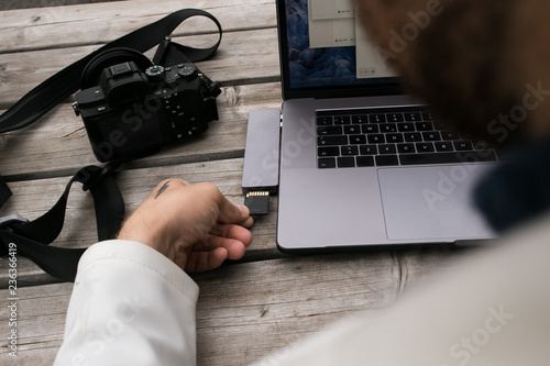 Bild auf Leinwand Workflow or creative process of freelance photographer or director