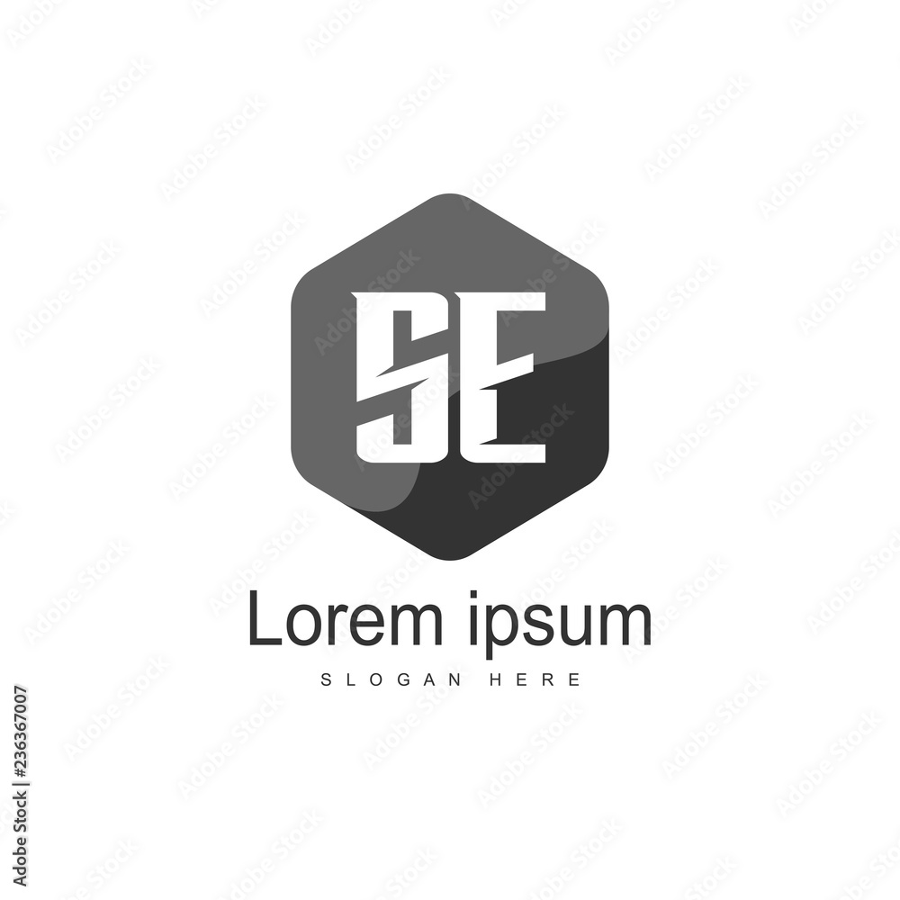 SE Letter logo design. Initial SE Logo template SE Letter logo design. Initial SE Logo template