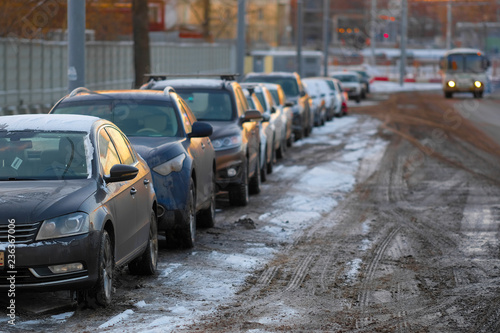 Moscow, Russia - November, 29, 2018: cars on a parking in Moscow © Dmitry Vereshchagin