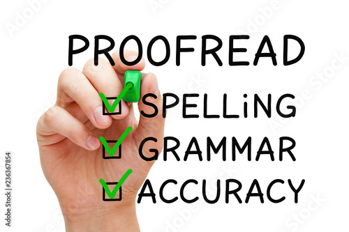 Positive Proofread Checklist Concept photo