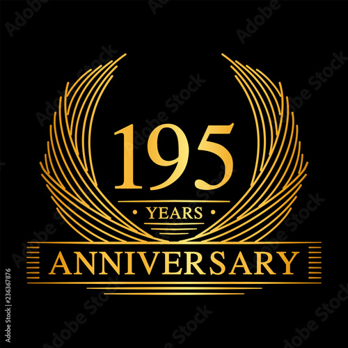 195 Years Anniversary Set. 195th Celebration Logo Collection. Vector and illustration. 
 photo