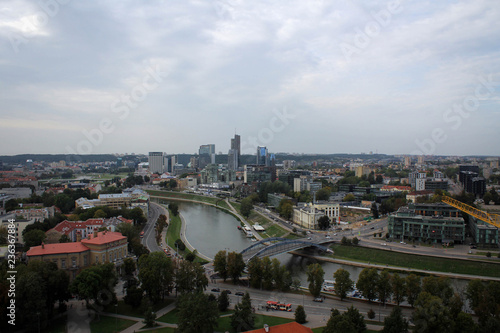 Scenic panoramic view of Vilnius, Lithuania