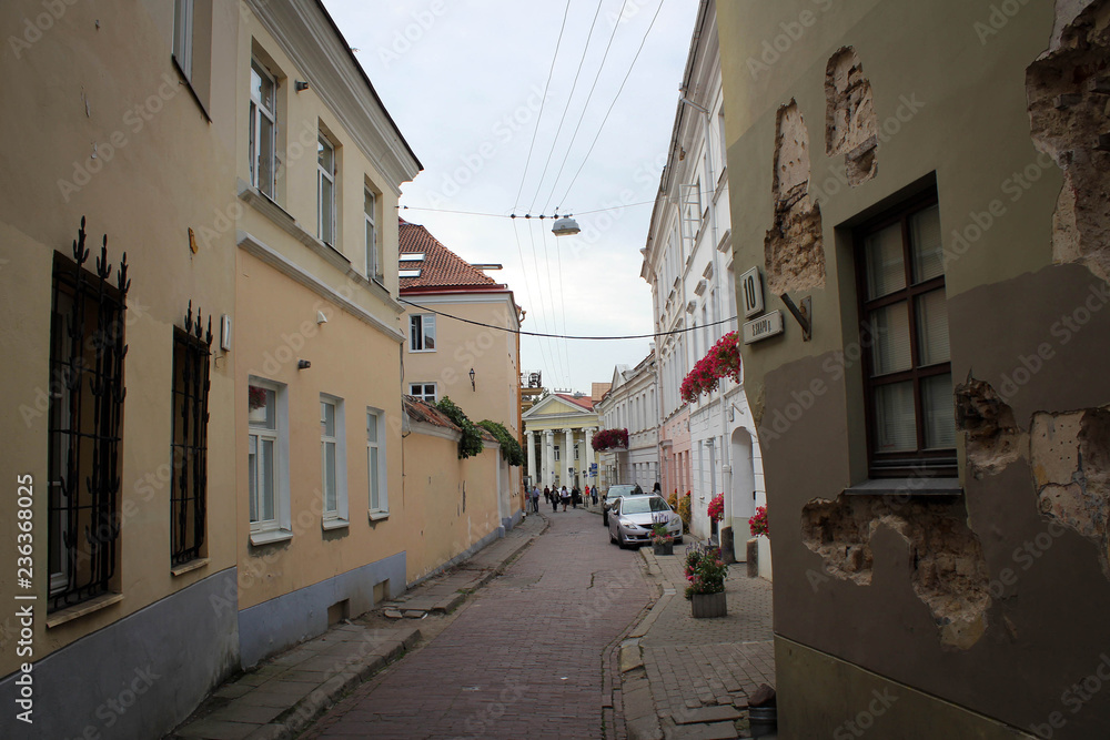 Old cozy streets of Vilnius, Lithuania