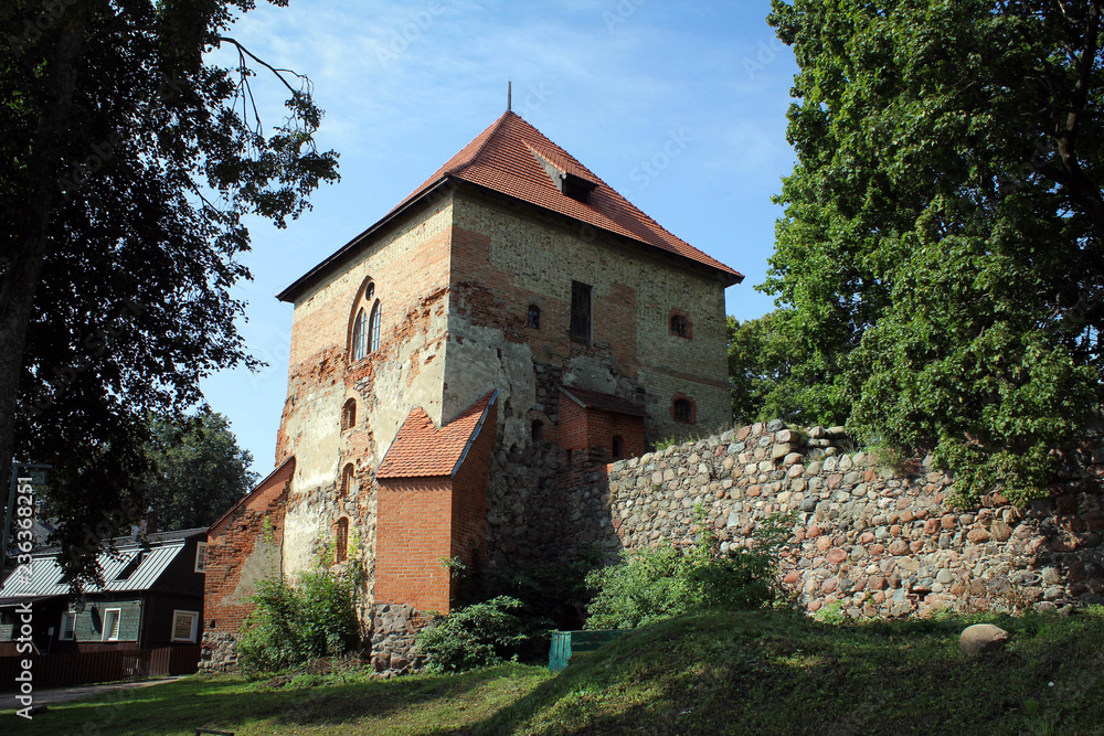 Ruins of old Trakai Peninsula Castle, Lithuania