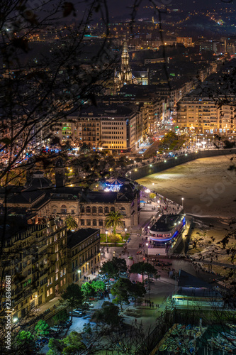 Cuadro en lienzo Donostia San Sebastián, Bahía de la Concha Spain