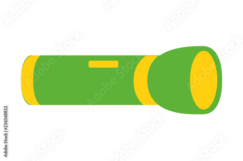 flashlight equipment on white background