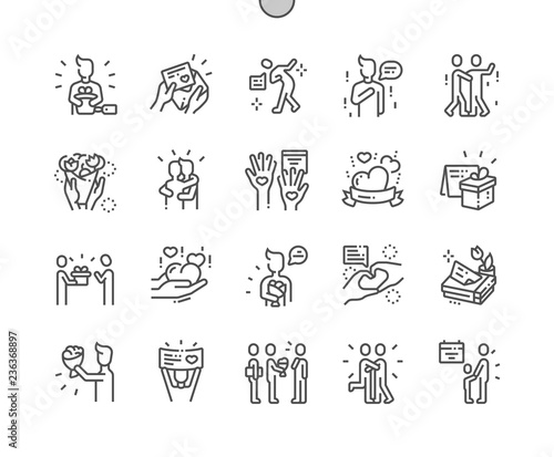 International Thank You Day Well-crafted Pixel Perfect Vector Thin Line Icons 30 2x Grid for Web Graphics and Apps. Simple Minimal Pictogram