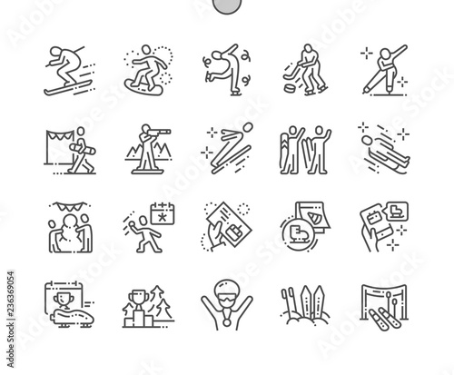 World Snow Day Well-crafted Pixel Perfect Vector Thin Line Icons 30 2x Grid for Web Graphics and Apps. Simple Minimal Pictogram