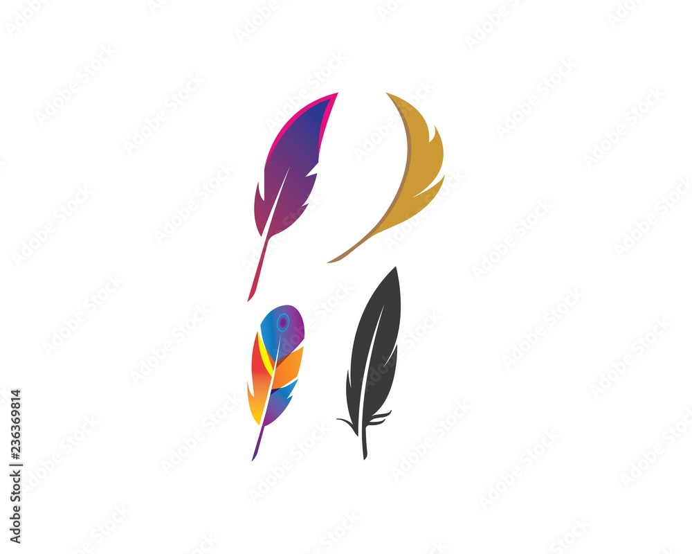 feather icon illustration vecto