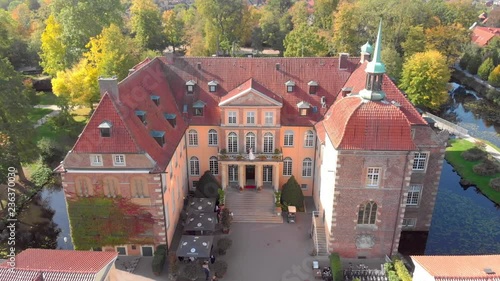 Germany: Church and city from the air. photo