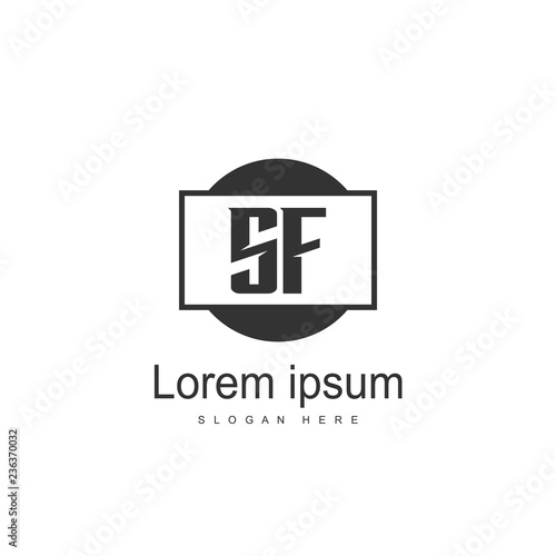 SF Logo template design. Initial logo design