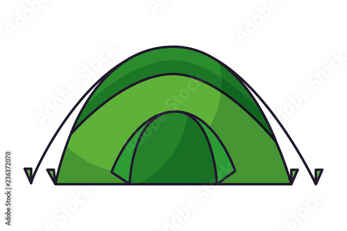 tent camping on white background