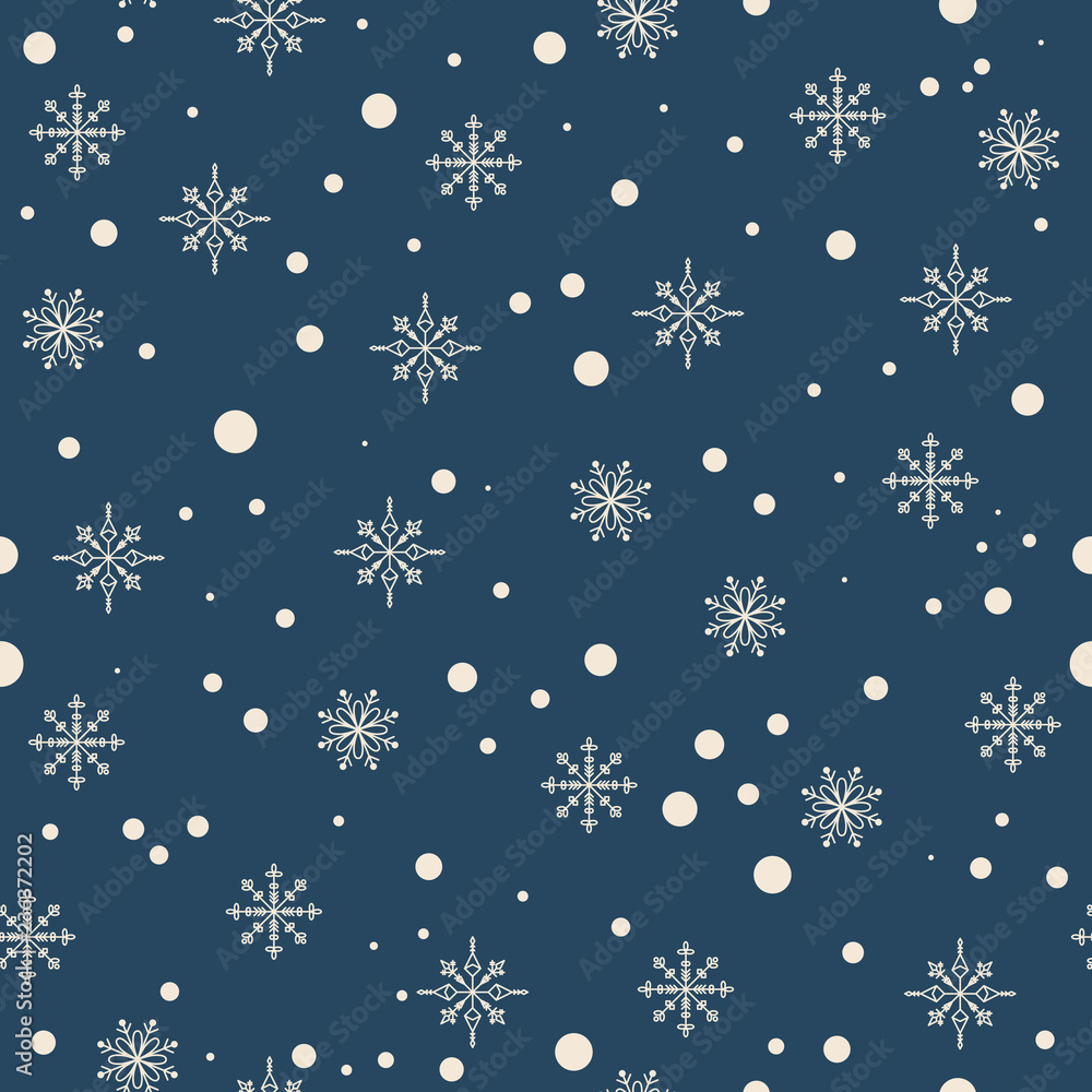 Snowflakes vector seamless pattern Snowflakes vector seamless pattern