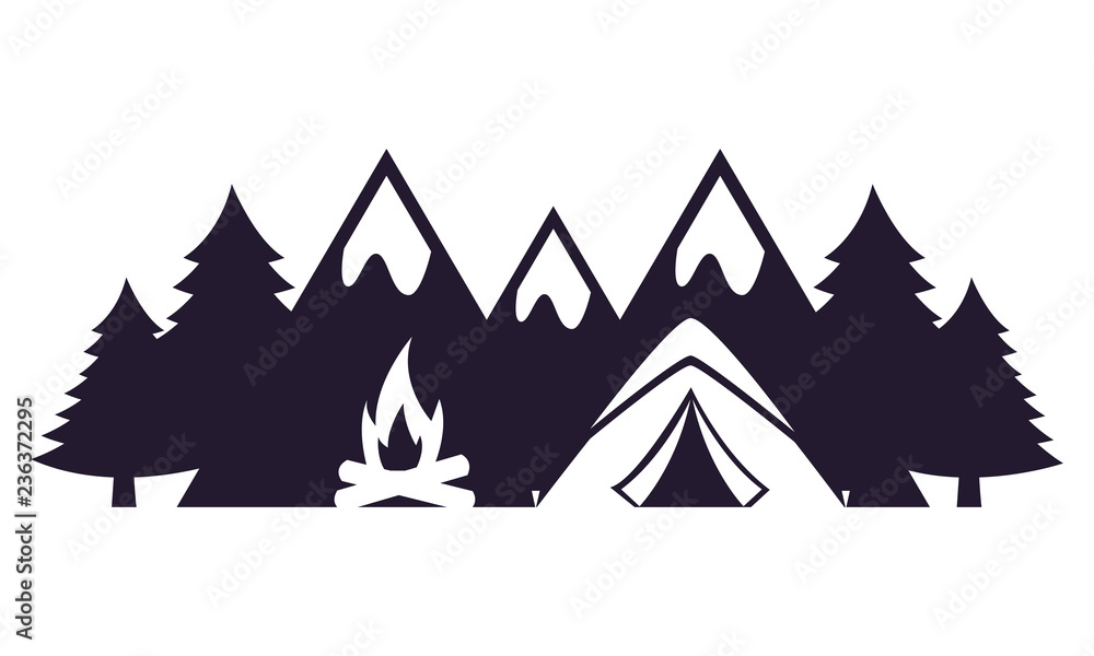 Obraz premium camping summer concept