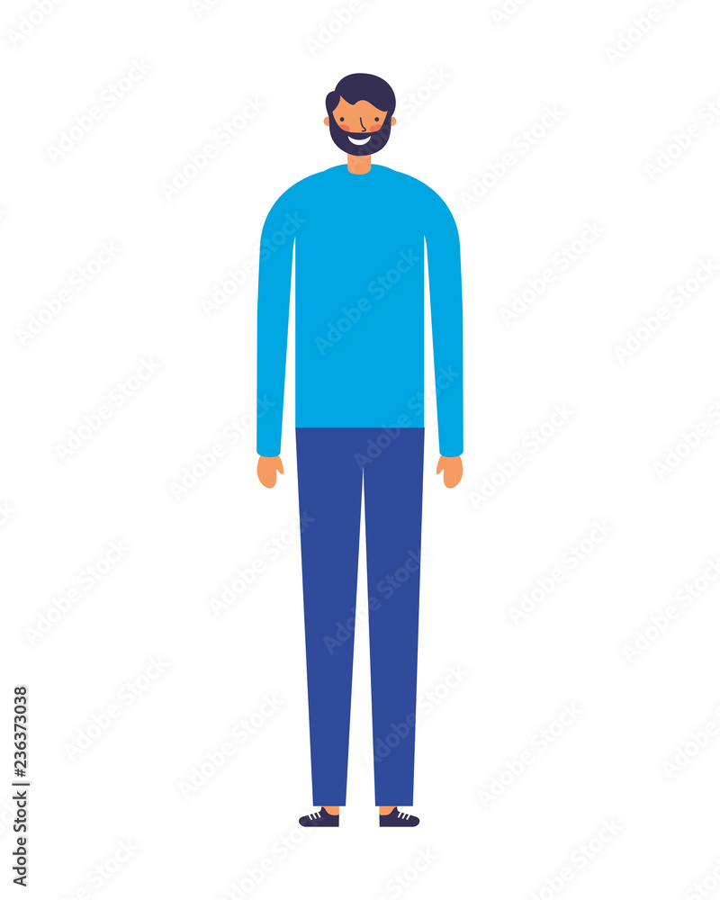man standing on white background man standing on white background