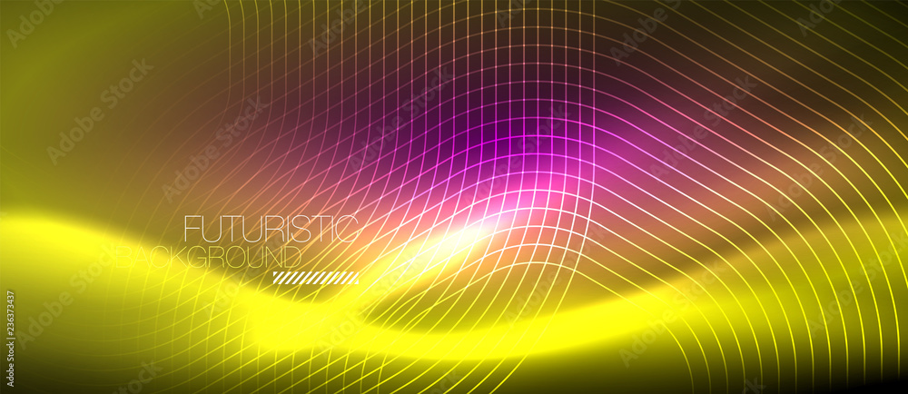 Neon glowing lines, magic energy space light concept, abstract background wallpaper design Neon glowing lines, magic energy space light concept, abstract background wallpaper design