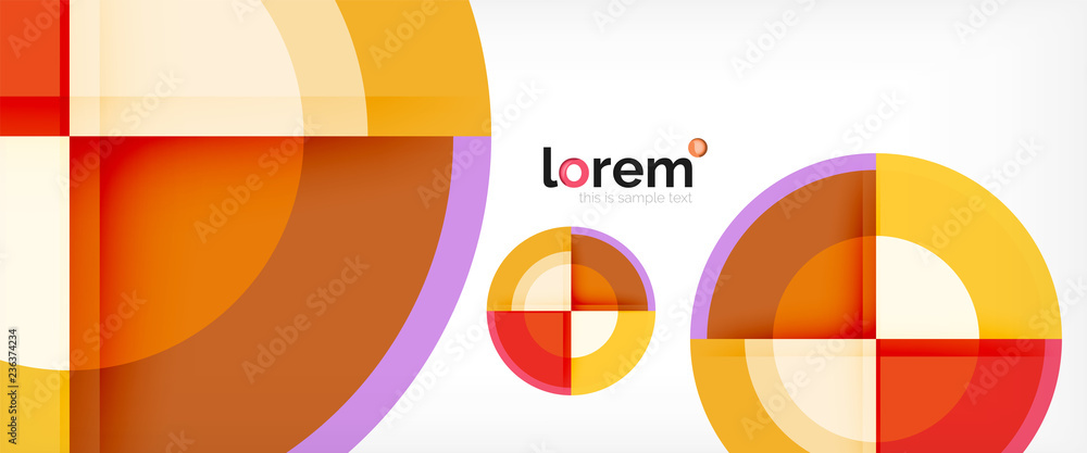 Multicolored round shapes abstract background Multicolored round shapes abstract background