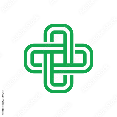 plus medical stipes line art brand logo