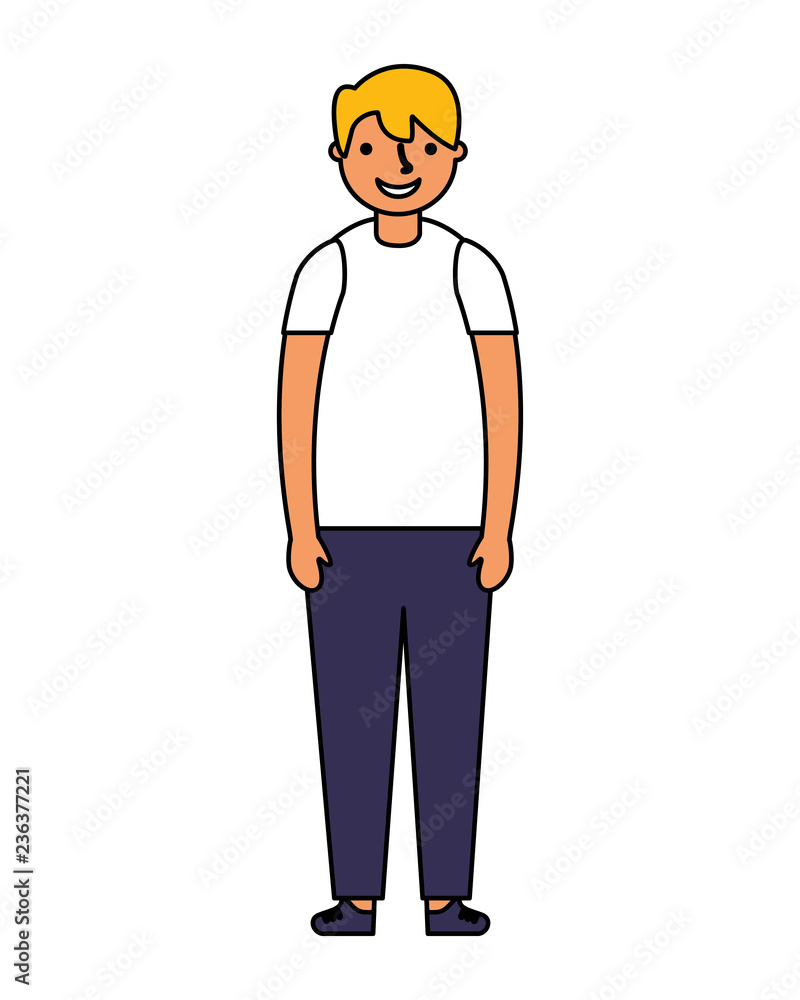 young boy standing on white background young boy standing on white background