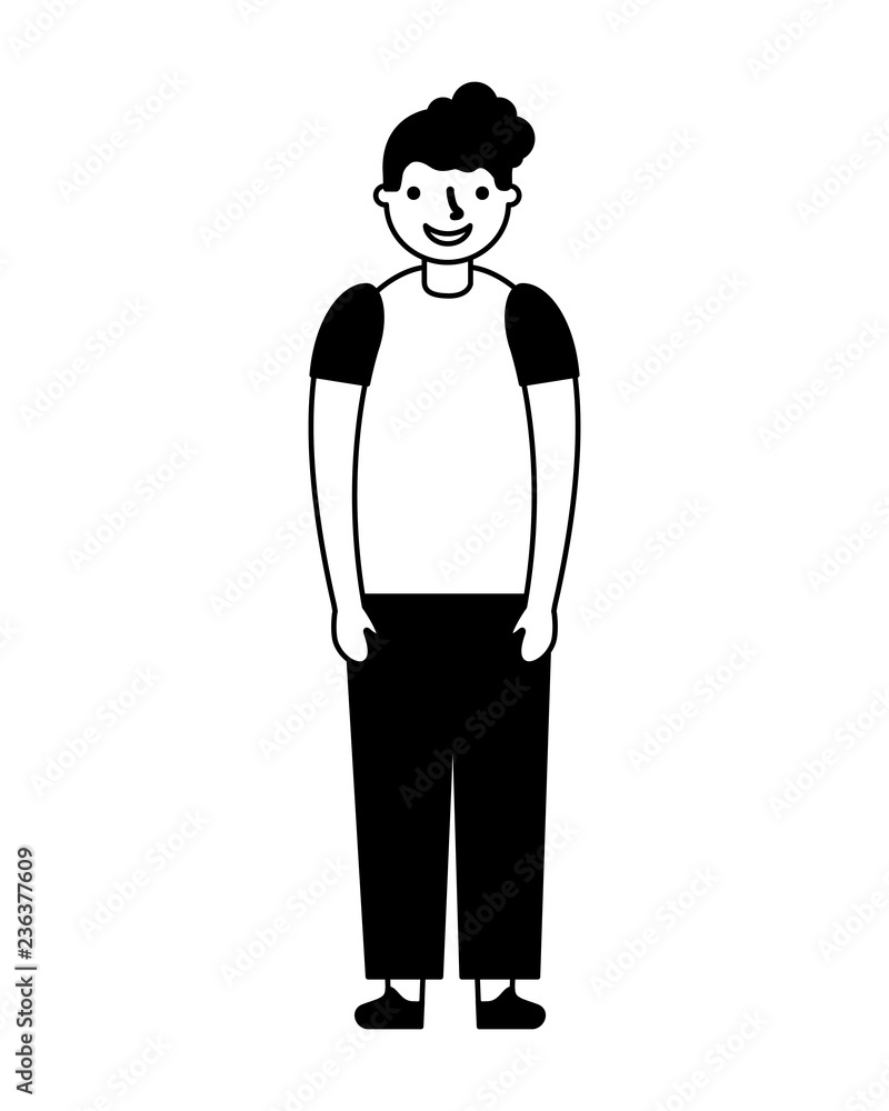 young boy standing on white background young boy standing on white background