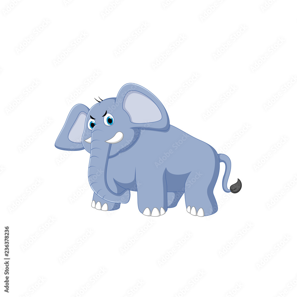 vector illustration of elephant cartoon