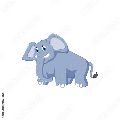 vector illustration of elephant cartoon