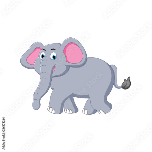 vector illustration of elephant cartoon © Hadi