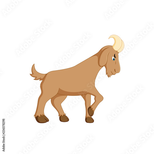 vector illustration of a goat cartoon