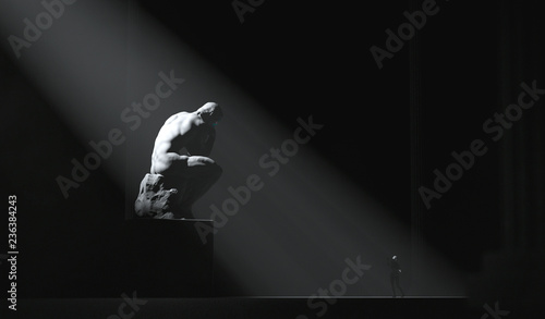 The Thinker Statue Abstract photo