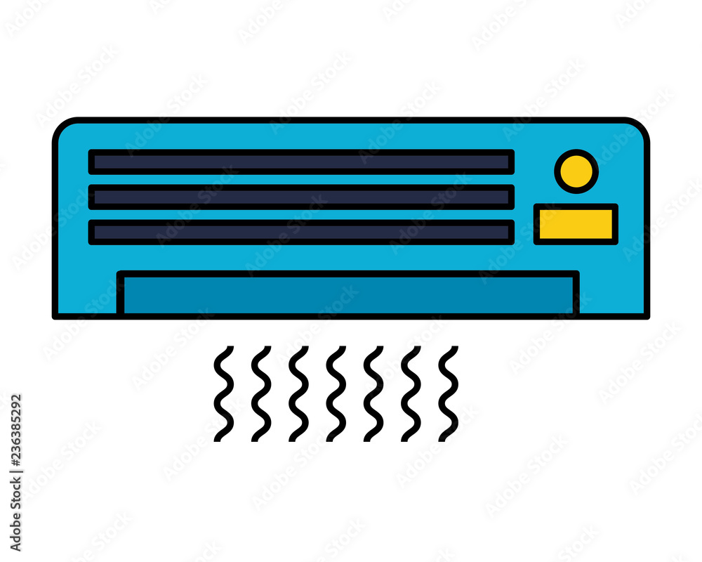 air conditioner on white background air conditioner on white background