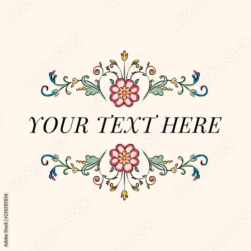 Vintage flourish ornament illustration