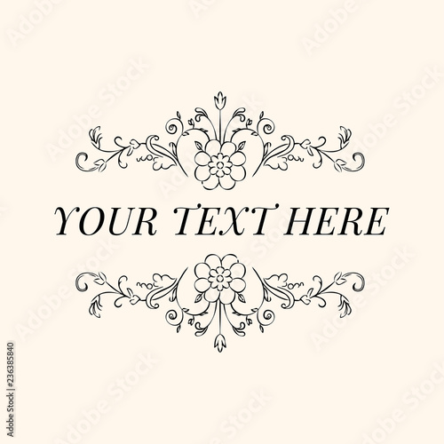 Vintage flourish ornament illustration