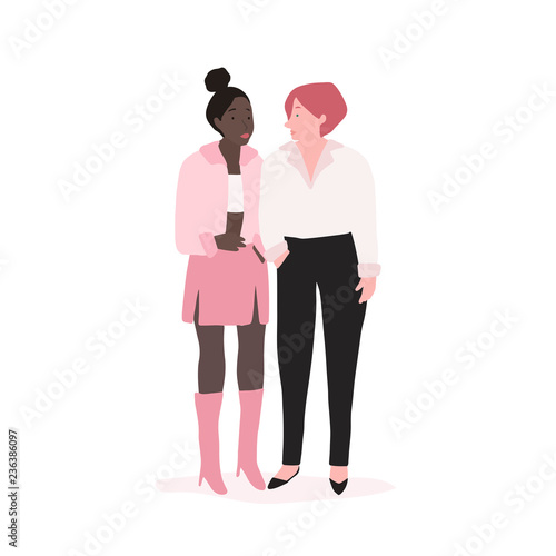 Two diverse independent women vector