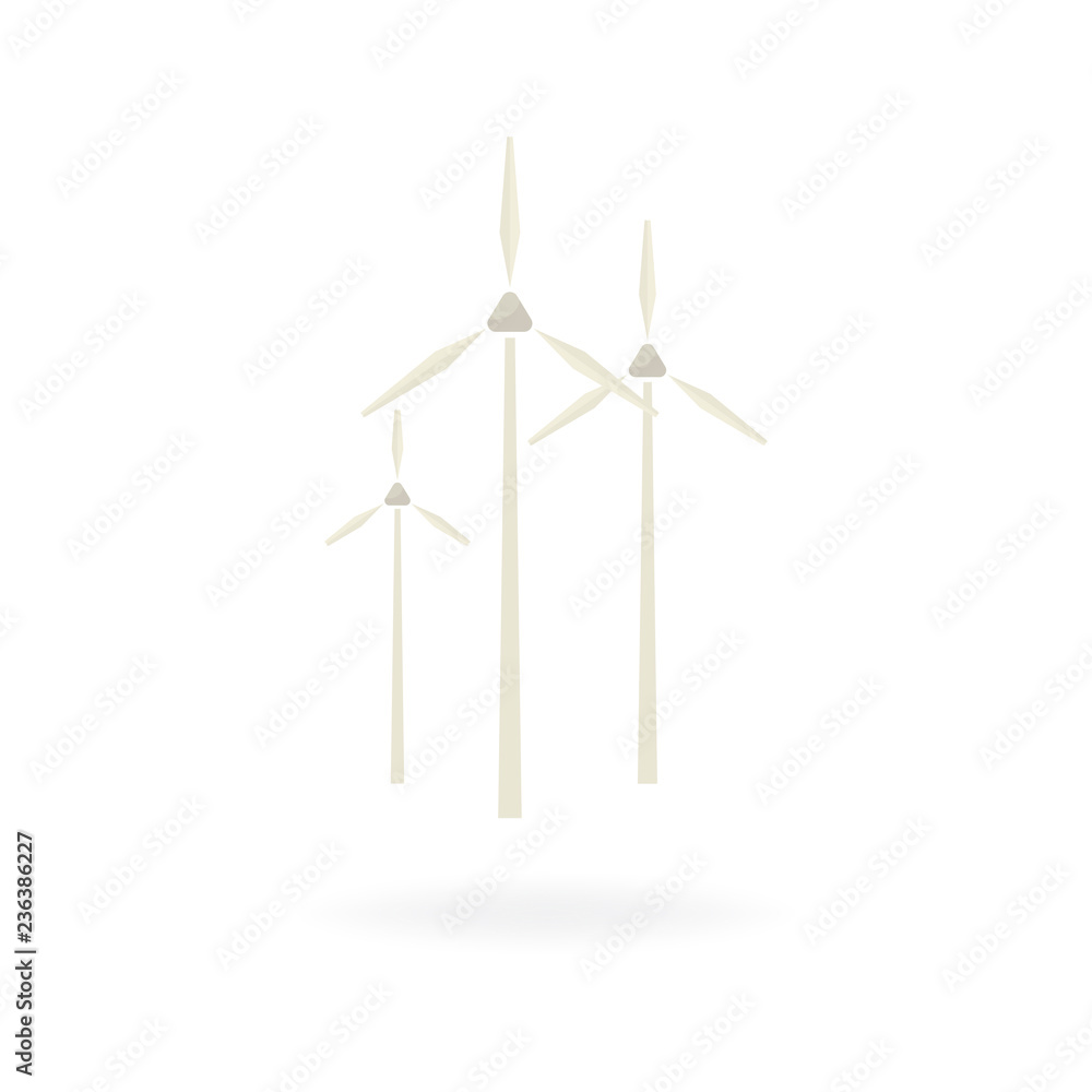 Wind turbines sustainable energy vector Wind turbines sustainable energy vector