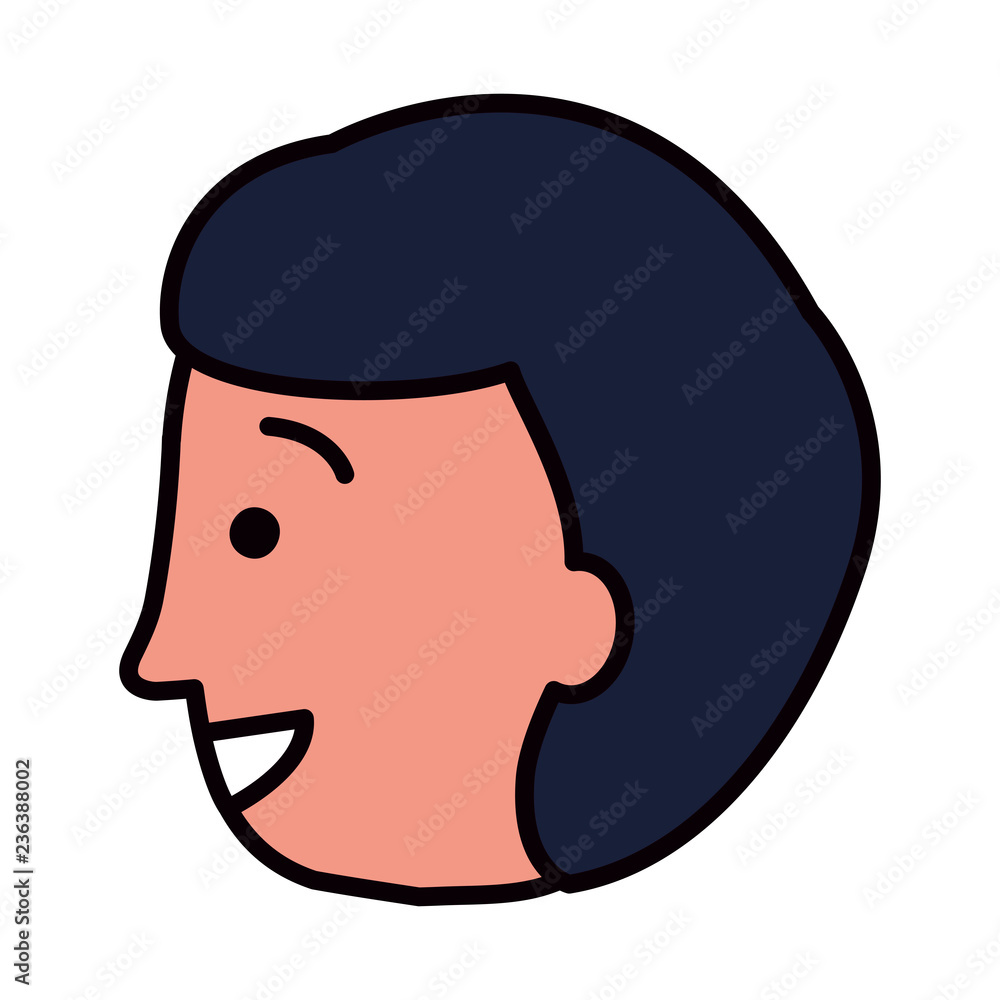 smiling woman face cartoon white background smiling woman face cartoon white background