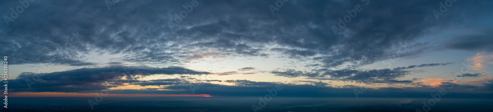 Fototapeta premium Panorama of clouds at sunset