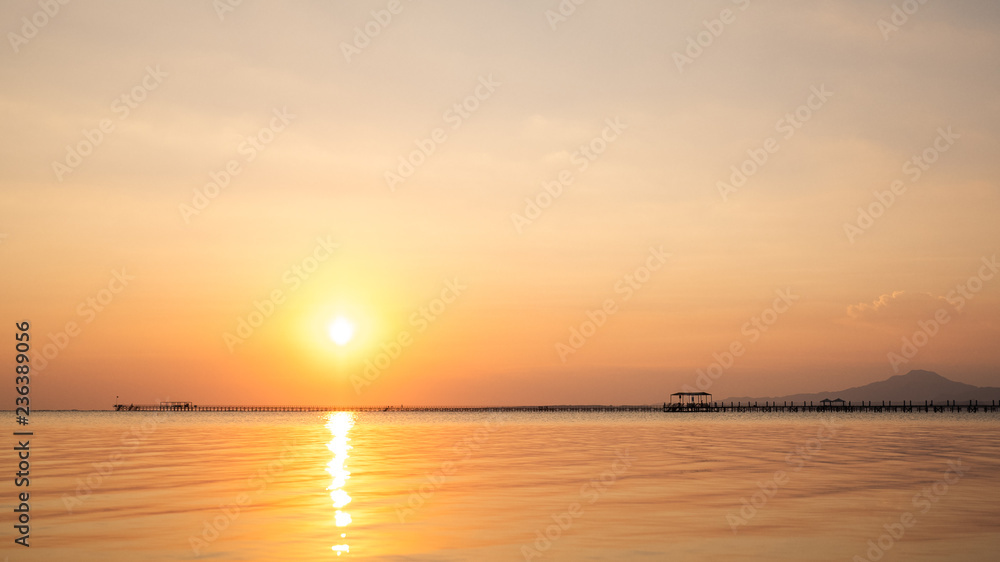 Sunrise on the red sea mounts