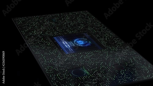 Abstract Animated Circuit Board Encryption Complete 4.mov