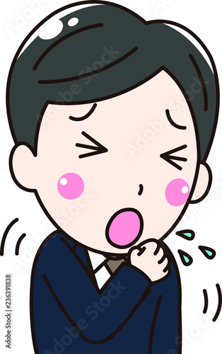 男性会社員-風邪、せき、体調不良